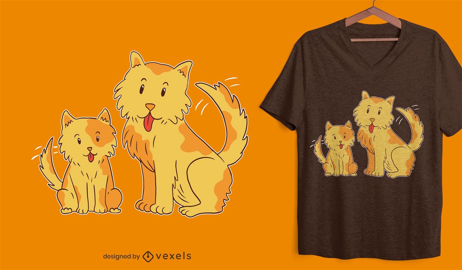 Happy dogs t-shirt design