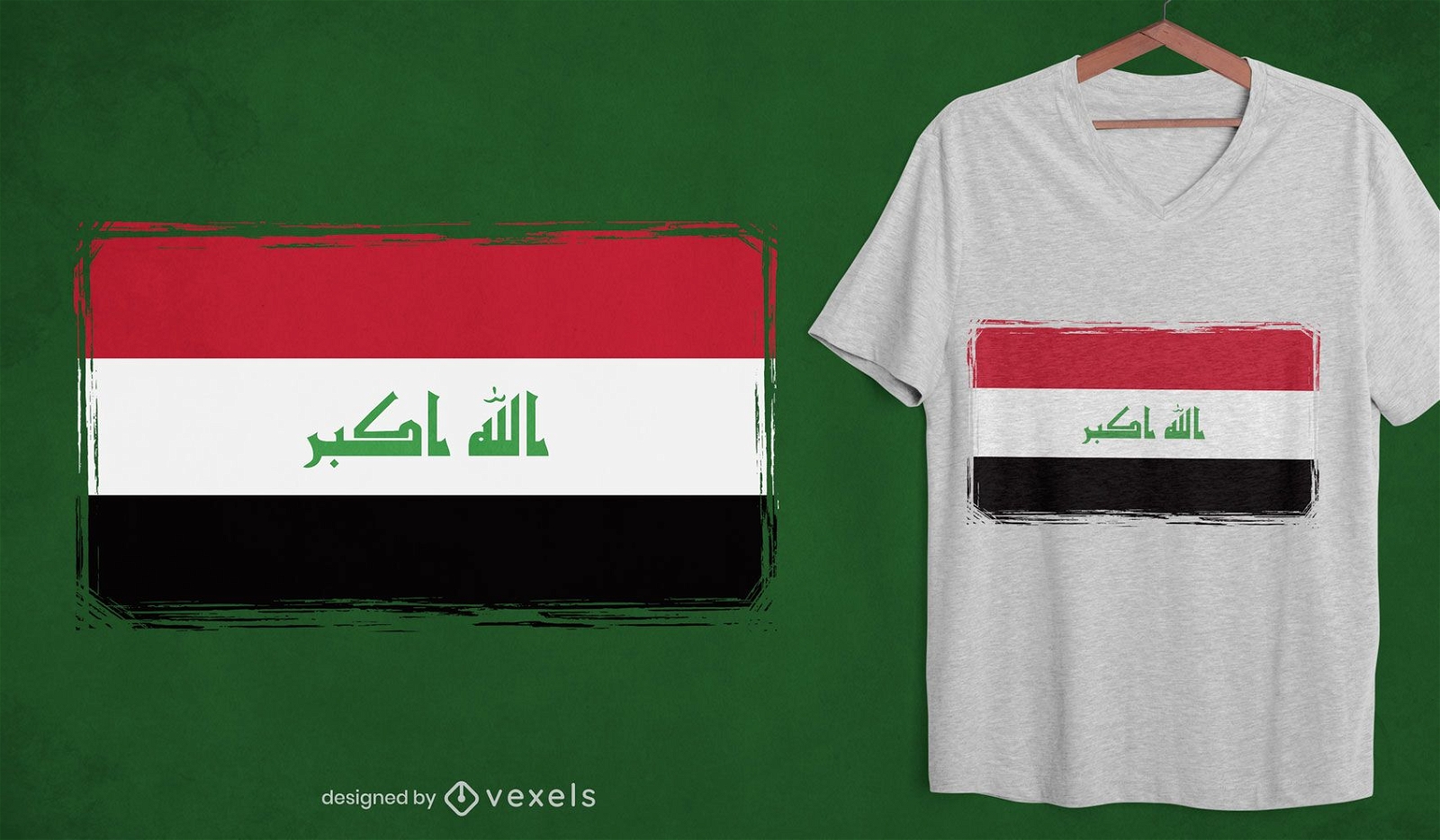 Dise?o de camiseta de la bandera nacional de Irak