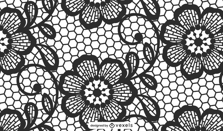 Black lace pattern design Black lace pattern design