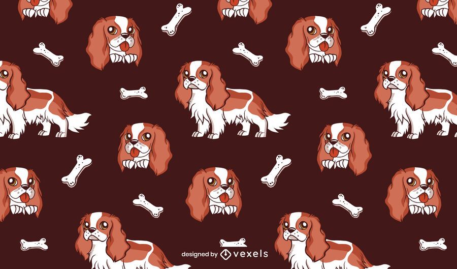 Cavalier dog pattern design Cavalier dog pattern design