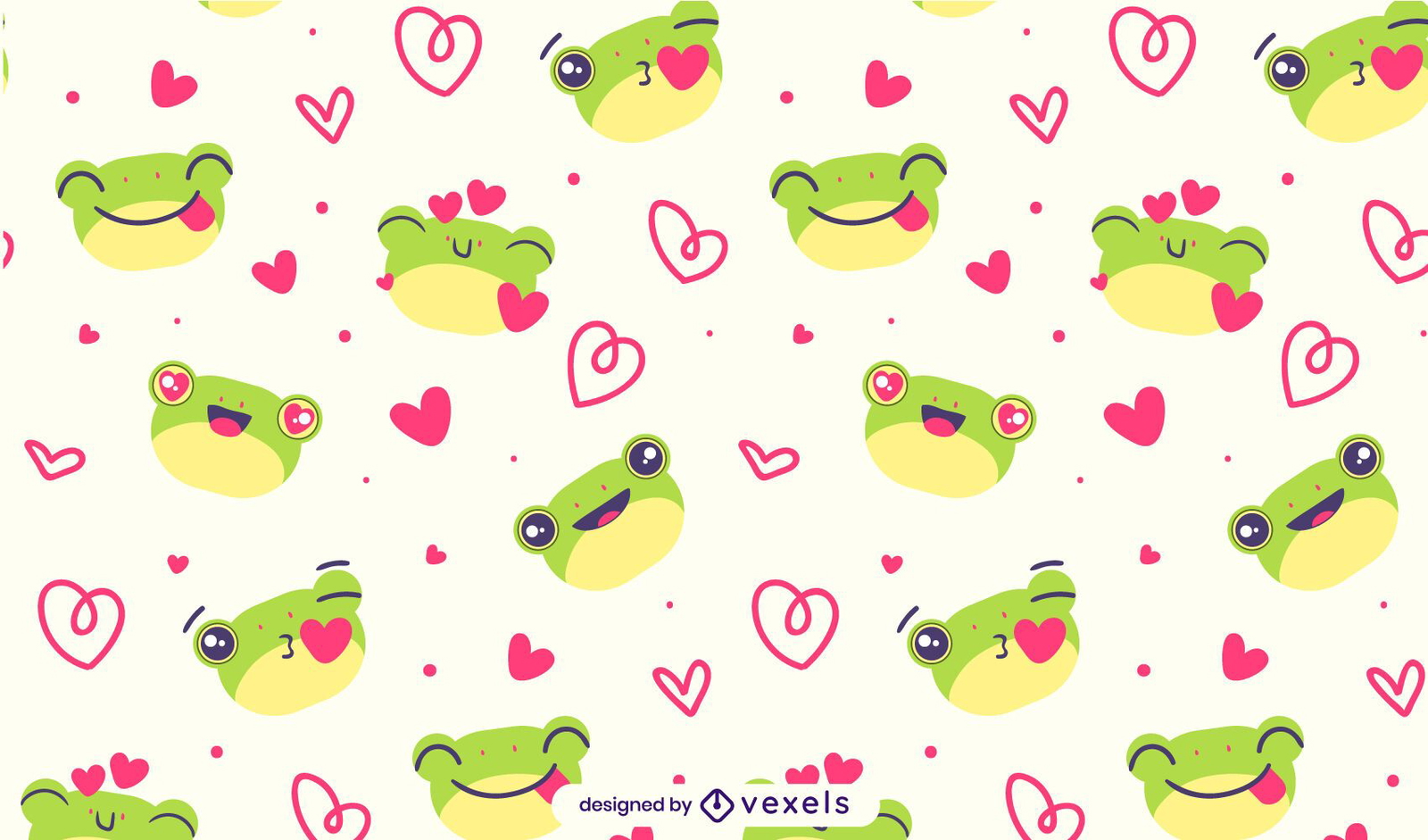 Cute frogs pattern design