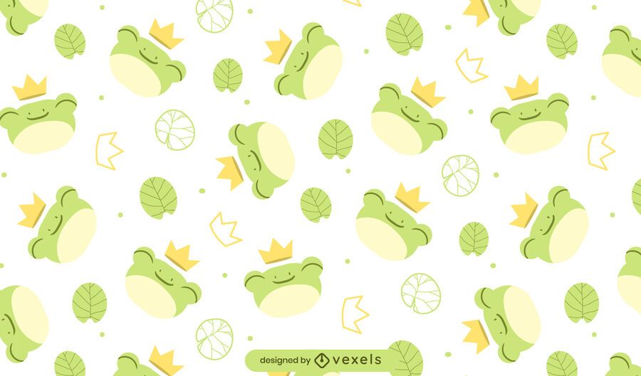 King frogs pattern design King frogs pattern design