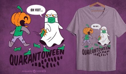 Diseño de camiseta Quarantoween