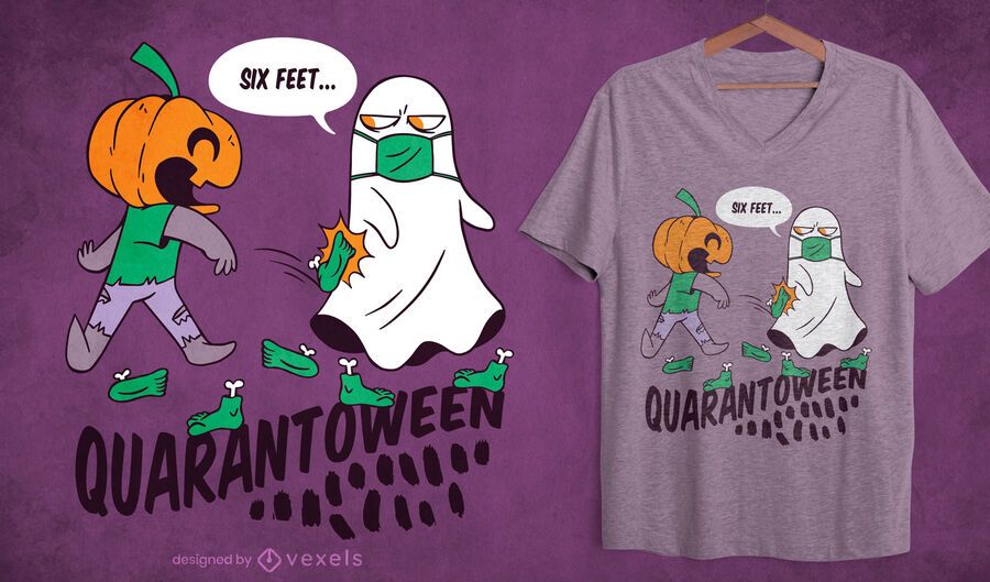 Diseño de camiseta Quarantoween Diseño de camiseta Quarantoween