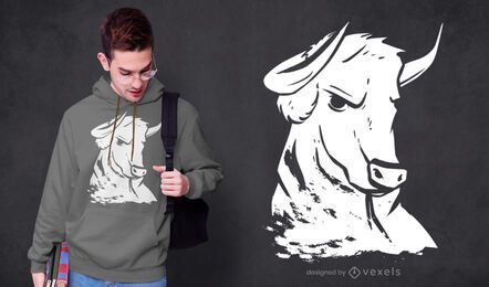 Design forte de t-shirt de touro Design forte de t-shirt de touro