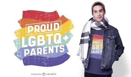 Diseño de camiseta de padres orgullosos