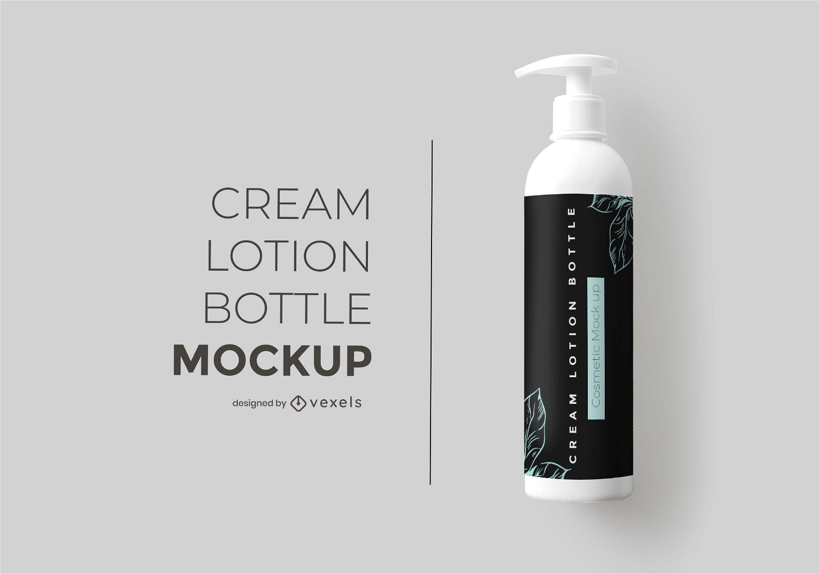 Cream lotion bottle mockup design