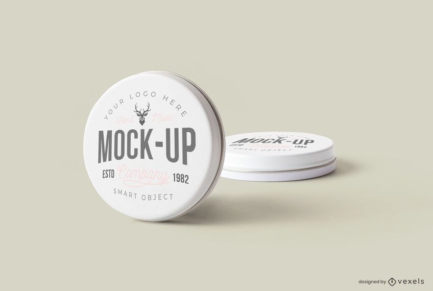 Tin can mockup design Tin can mockup design