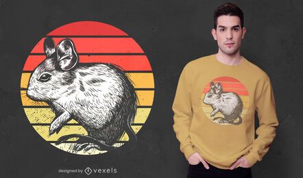 Sunset degu t-shirt design Sunset degu t-shirt design