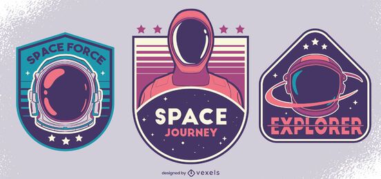 Space force badge design set Space force badge design set