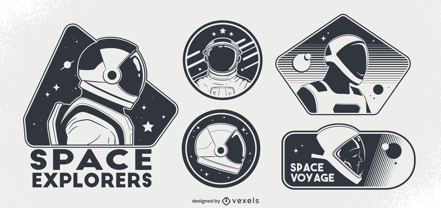 Astronauts space badge set Astronauts space badge set