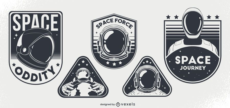 Conjunto de diseño de insignia de rareza espacial Conjunto de diseño de insignia de rareza espacial