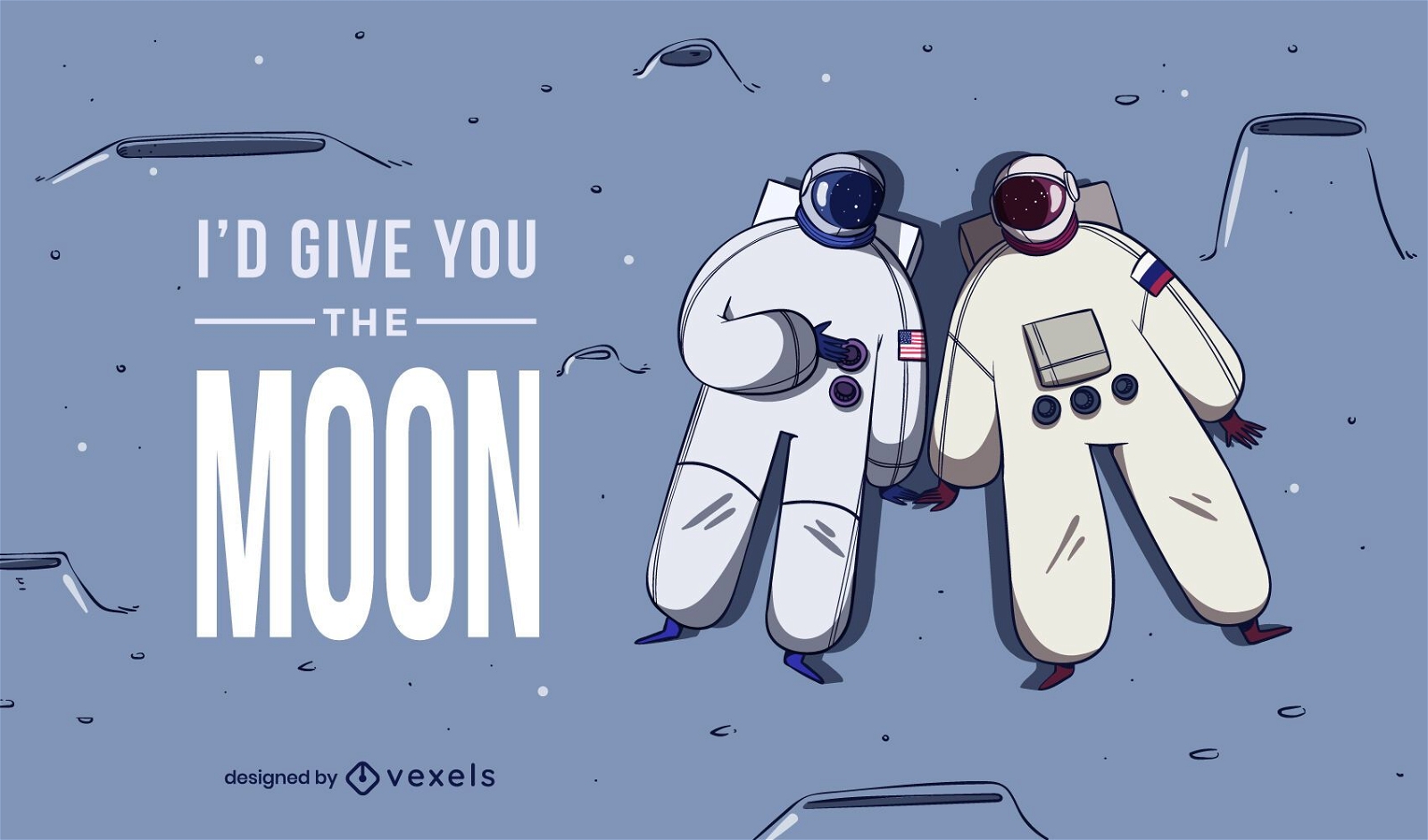 Astronauten lieben Illustrationsdesign