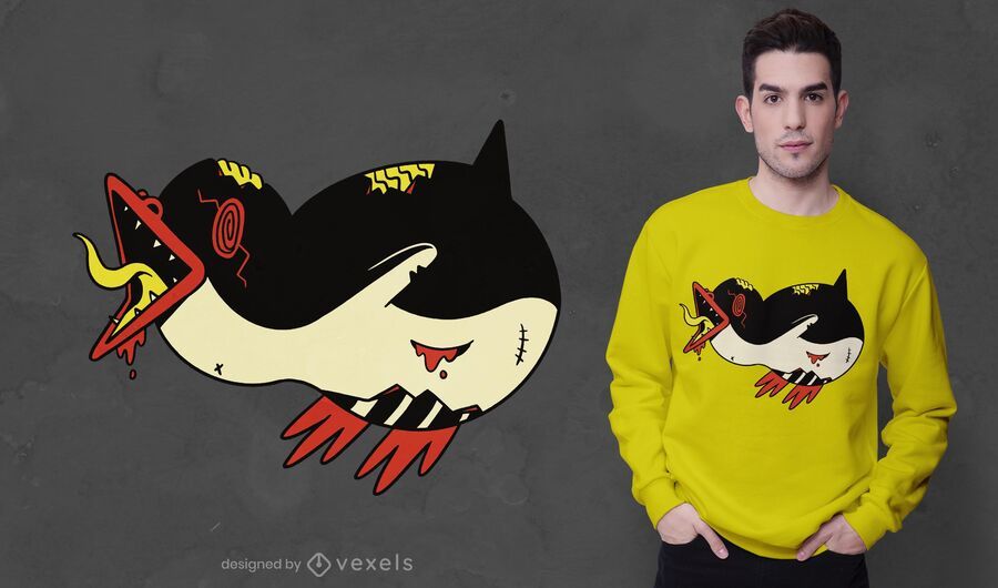 Diseño de camiseta de pingüino zombie Diseño de camiseta de pingüino zombie
