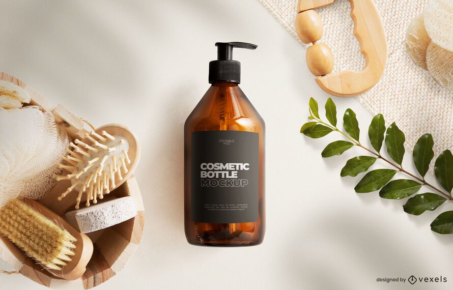 Pump bottle mockup composition Pump bottle mockup composition