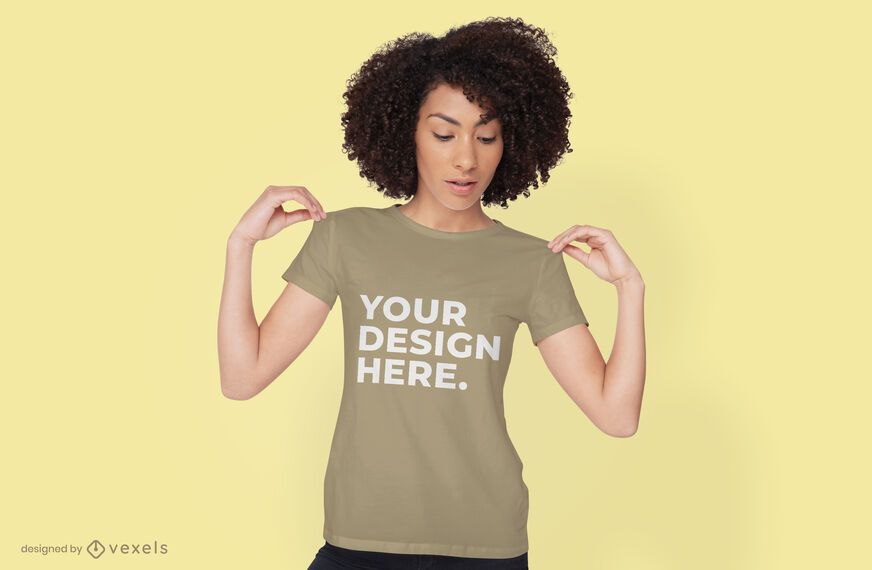 Woman t-shirt mockup psd design Woman t-shirt mockup psd design