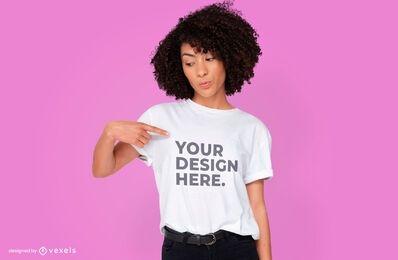 Woman t-shirt psd mockup design