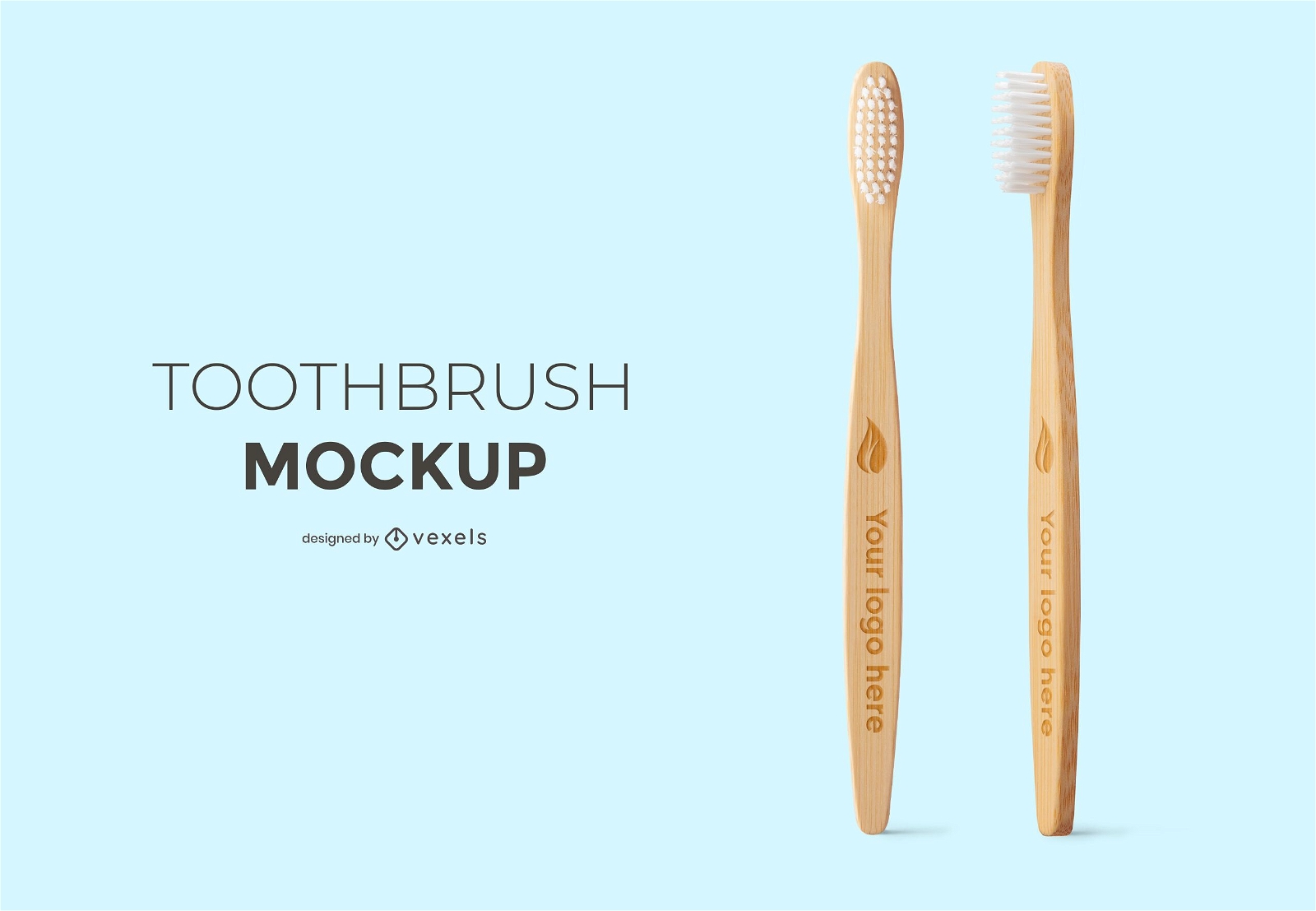 Toothbrush set mockup design