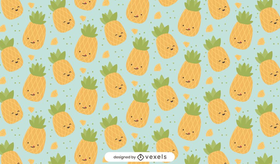 Cute pineapples pattern design Cute pineapples pattern design