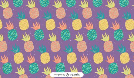Diseño de patrón de piñas Doodle