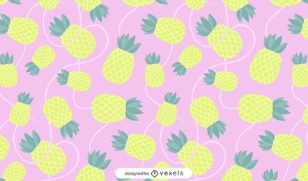 Diseño de patrón de piñas planas