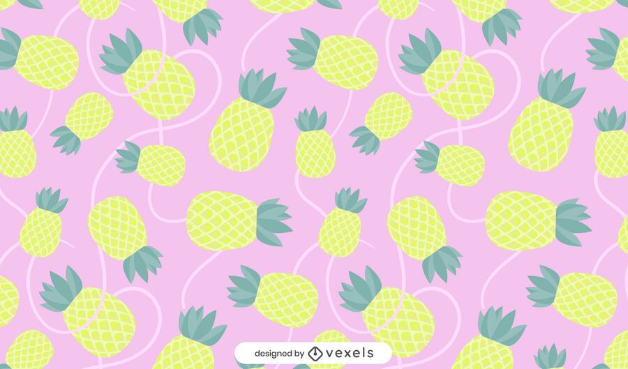 Flat pineapples pattern design Flat pineapples pattern design