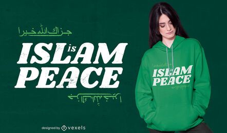 Diseño de camiseta Islam is peace Diseño de camiseta Islam is peace