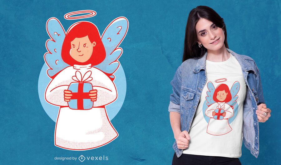 Design de t-shirt de anjo de natal Design de t-shirt de anjo de natal