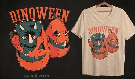 Diseño de camiseta Dinoween
