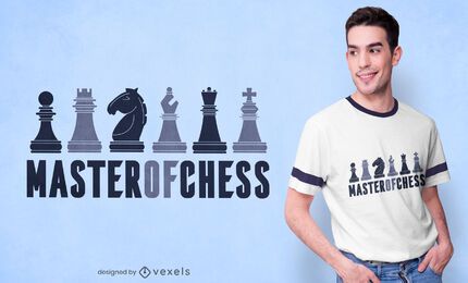 Maestro de diseño de camiseta de ajedrez