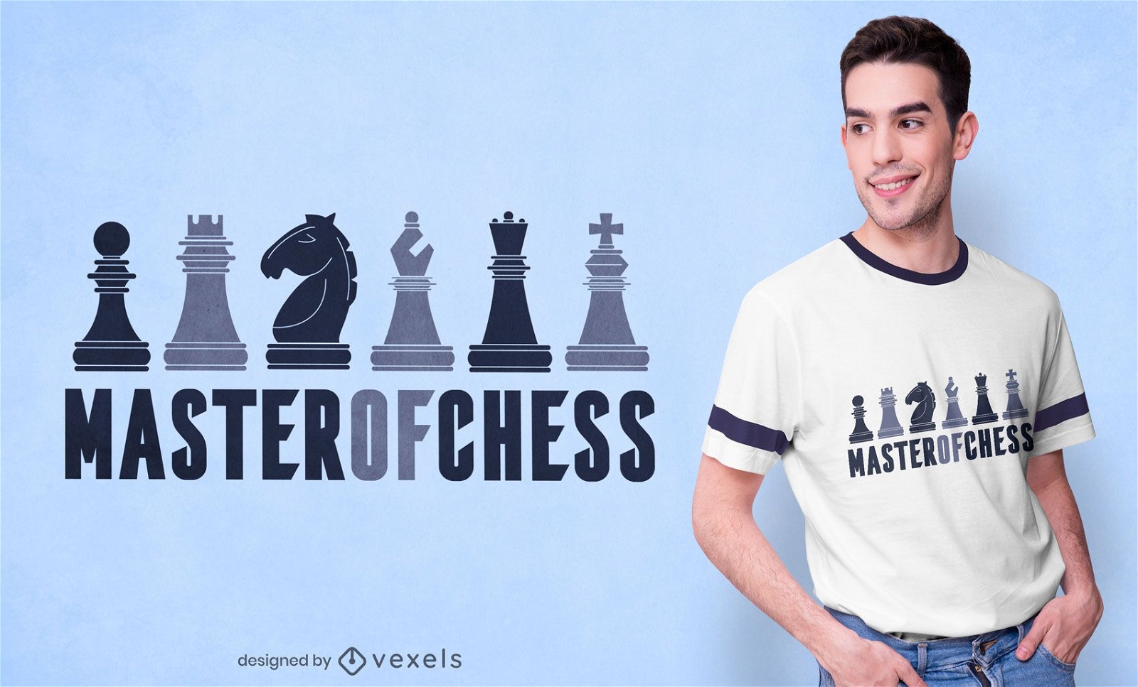 Meister des Schach-T-Shirt-Designs