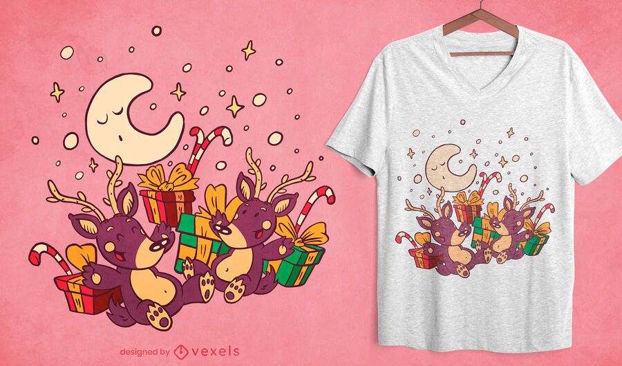Christmas reindeers t-shirt design Christmas reindeers t-shirt design