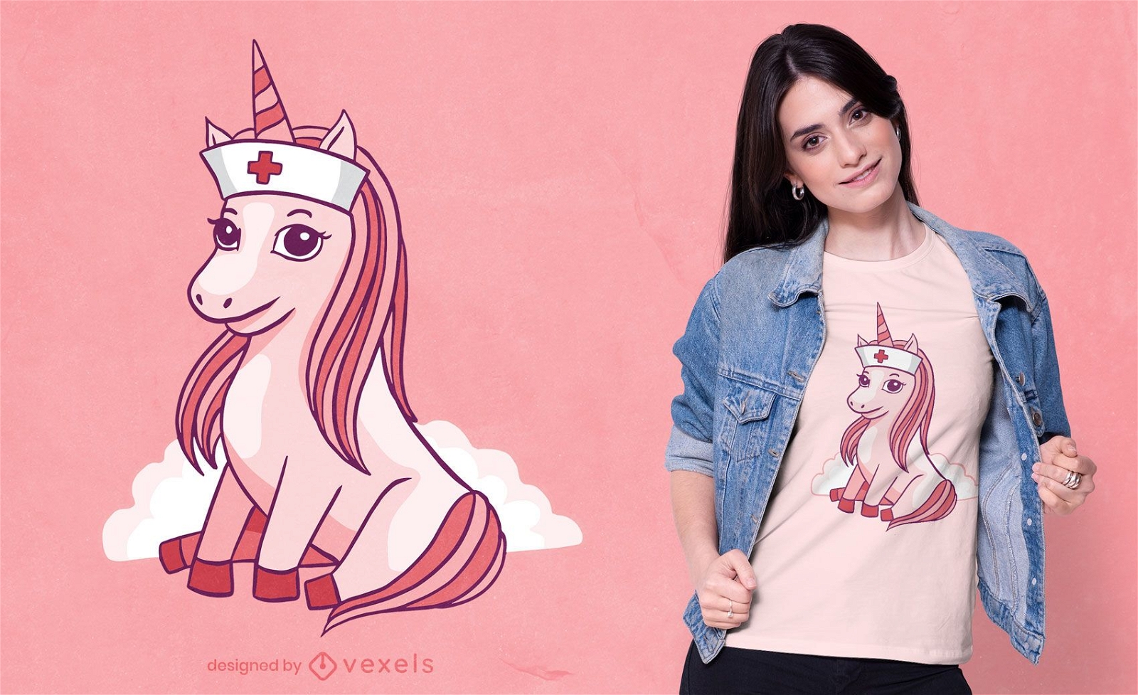 Nurse unicorn t-shirt design