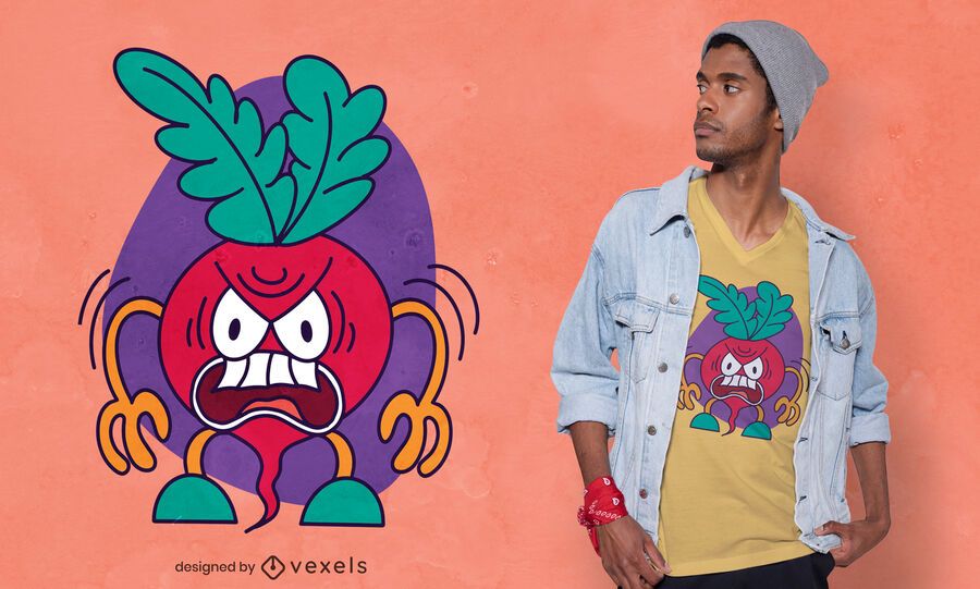Diseño de camiseta de rábano malo Diseño de camiseta de rábano malo
