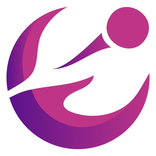 Abstraktes gewelltes violettes Logo