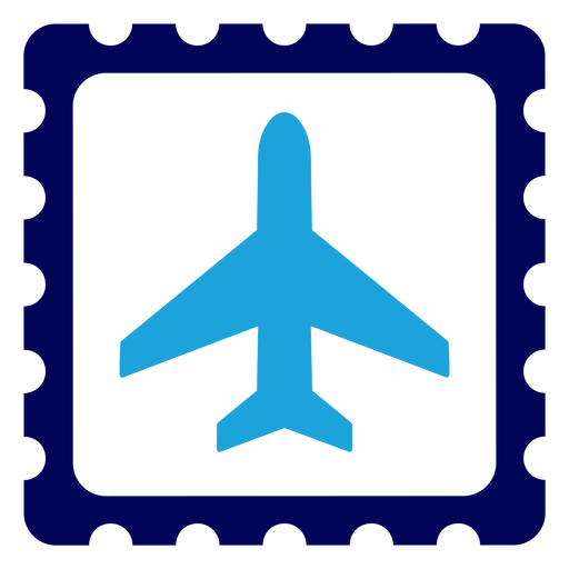 Flugzeug auf Stempel Logo PNG-Design