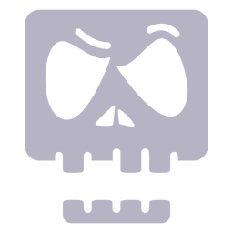 Angry skull silhouette logo PNG Design