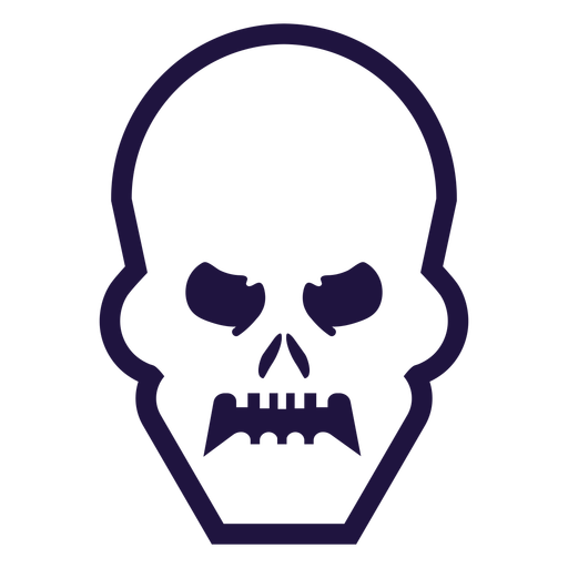 Logotipo de traço de crânio irritado Desenho PNG