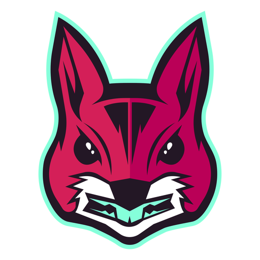 logotipo de esquilo com raiva