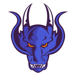 Logotipo de demonio violeta enojado Transparent PNG