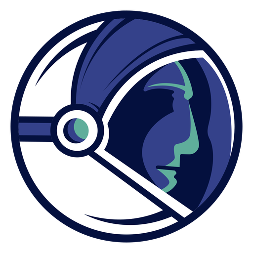 Astronauten-Helm-Logo PNG-Design