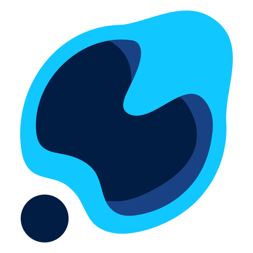 Logotipo moderno abstracto azul Diseño PNG