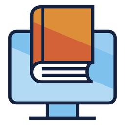 Book on screen logo PNG Design