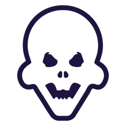 Logotipo do crânio bravo brutal Desenho PNG