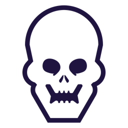 Logotipo de traço de crânio brutal Desenho PNG