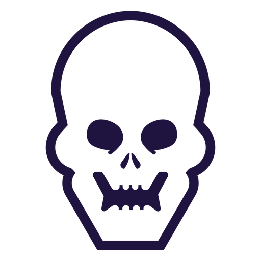 Logotipo de traço de crânio brutal Desenho PNG