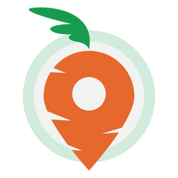 Logotipo da entrega de cenouras Desenho PNG