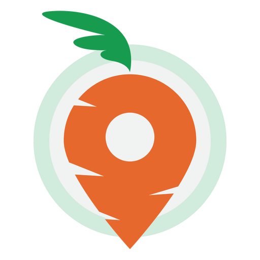 Logotipo de entrega de zanahoria Diseño PNG
