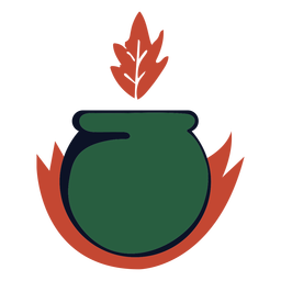 Logotipo de la quema de caldero Diseño PNG