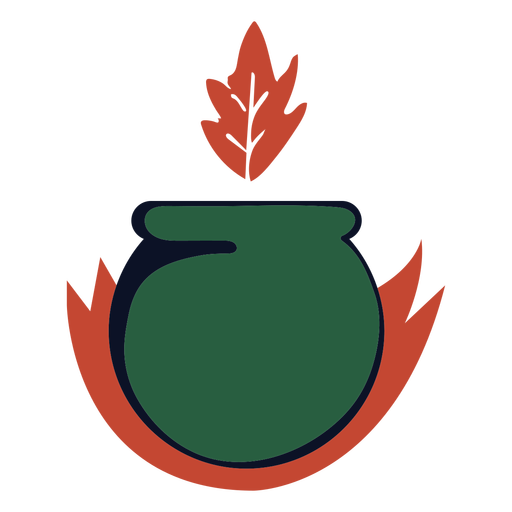 Kessel brennendes Logo PNG-Design